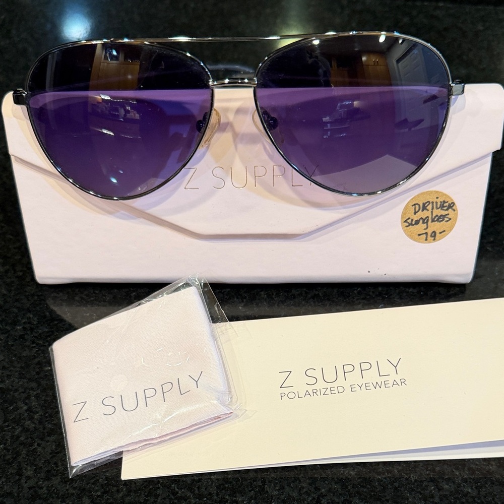 Z Supply Aviator Sunglasses with Purple Lenses